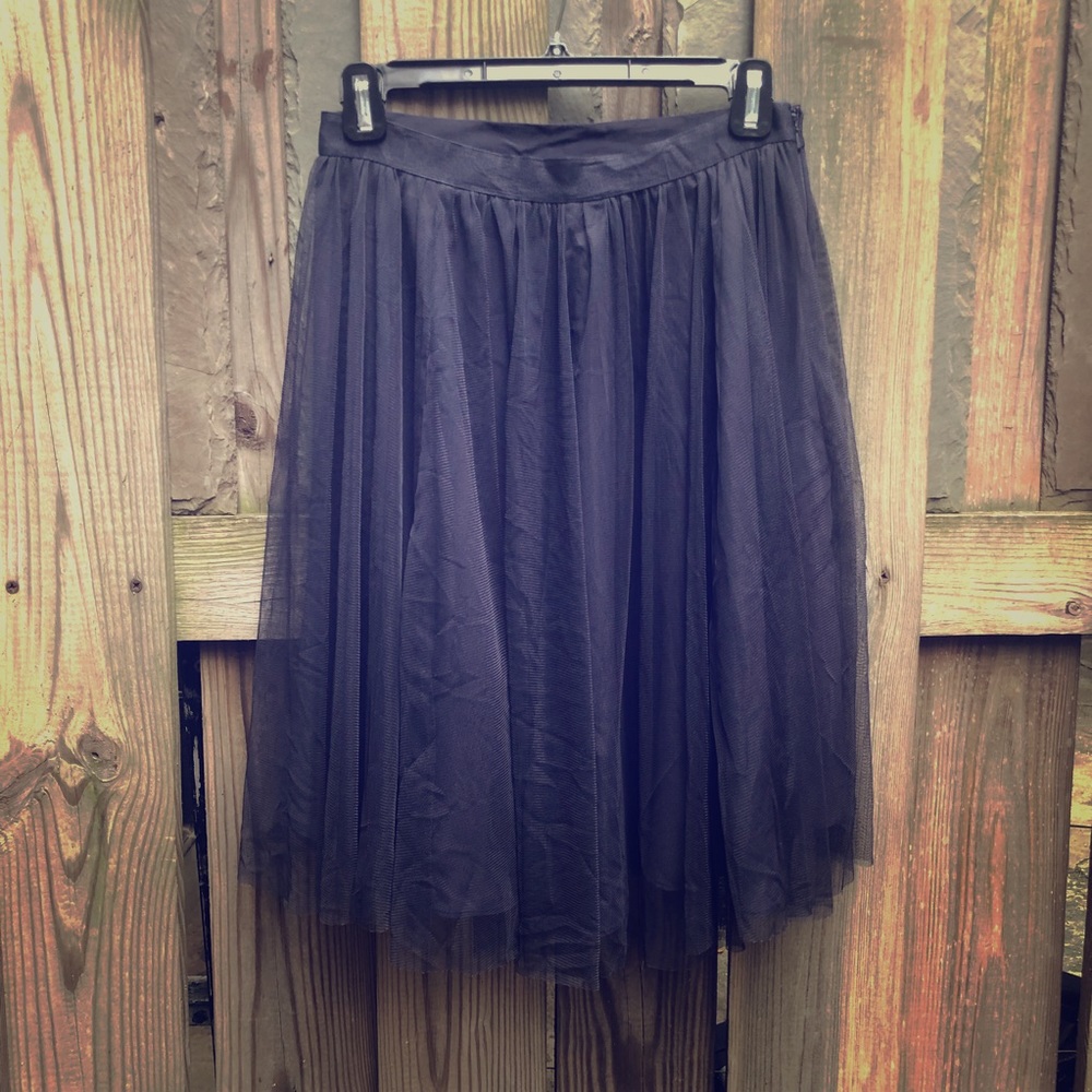 Navy Tulle French Connection Skirt